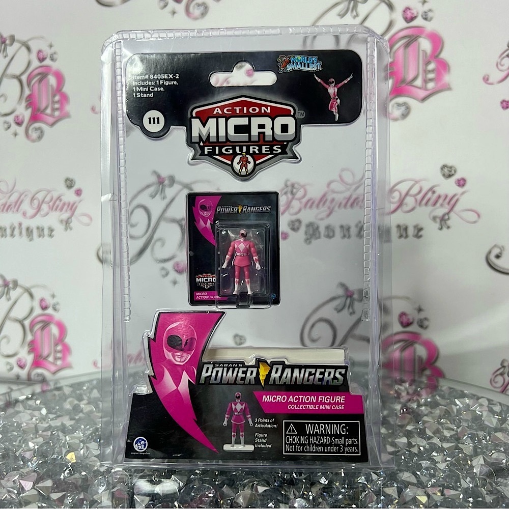 Worlds smallest Power Rangers Micro Action Figure pink action micro